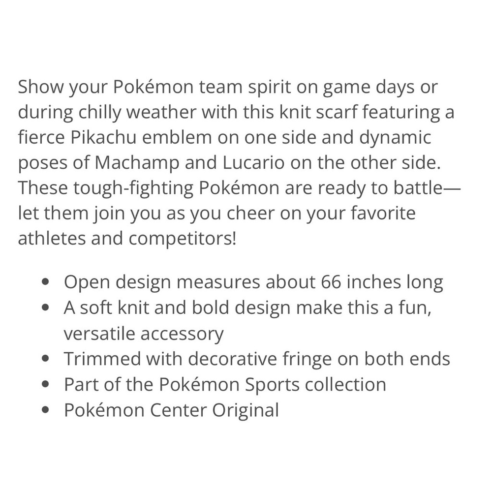 Pokémon Sports Pikachu Machamp Lucario Knit Soccer Scarf - Picture 11 of 12